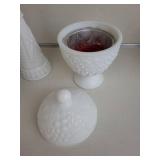 Milk Glass Hobnail Table Decor Mixed Lot