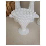 Milk Glass Hobnail Table Decor Mixed Lot