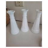Milk Glass Hobnail Table Decor Mixed Lot