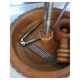 Ellwood Rustiware Wooden nut cracker bowl