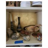 Mixed Lot of Decorative Pottery, Candleholders & Figurines