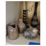 Mixed Lot of Decorative Pottery, Candleholders & Figurines