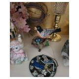 Mixed Lot Decorative Bird and Floral Accent Pieces
