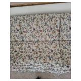 Floral Upholstered Sofa With Matching Fabric Pieces 87 X 27 X 31 in
