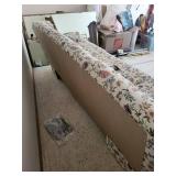 Floral Upholstered Sofa With Matching Fabric Pieces 87 X 27 X 31 in
