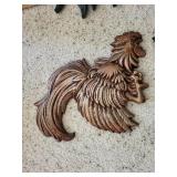 Mixed Lot: 3 Rooster Cast Wall Hangings