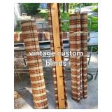 Vintage Custom Woven Window Blinds (Lot of 4)