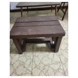 Wood Dining Table & Bench Set