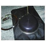 Hexclad Hybrid Nonstick 8 Inch Fry Pan with Tempered Glass Lid