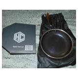 Hexclad Hybrid Nonstick 8 Inch Fry Pan with Tempered Glass Lid