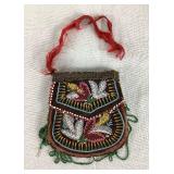 Antique Native American Beaded Bag - Bought on a Train in 1850