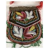 Antique Native American Beaded Bag - Bought on a Train in 1850