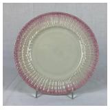 Antique Belleek Neptune Black Mark Pearl Pink Luster 8" Side Plate, 6.5" Side Plate and 7.5" Leaf Plate
