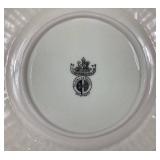 Antique Belleek Neptune Black Mark Pearl Pink Luster 8" Side Plate, 6.5" Side Plate and 7.5" Leaf Plate