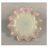 Antique Belleek Neptune Black Mark Pearl Pink Luster 8" Side Plate, 6.5" Side Plate and 7.5" Leaf Plate