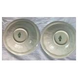 Belleek Classic Shamrock Teapot, Rose Bowl Vase and 6.5" Fruit Dessert Bowls