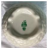 Belleek Classic Shamrock Teapot, Rose Bowl Vase and 6.5" Fruit Dessert Bowls