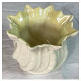 Classic Tridacna Shell Belleek Irish Porcelain Teapots 8" W x 9" W  and Neptune Pattern Vase 3.5" H