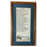 Vintage Alphabet and "Footprints" Poem Cross Stitch Artwork