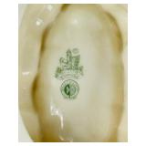 Belleek Bundle of Yellow Luster & Cream Lily of the Valley Plateau Bowl 5.5" W , 7" Grapevine Vase, Ivy & Berries Yellow Luster Pitcher 6" H and 4" Boat of Waves Salt Boat