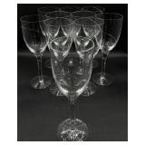 Kosta Boda Hand Blown Crystal "Line" Wine Glasses - Set of 10