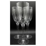 Kosta Boda Hand Blown Crystal "Line" Wine Glasses - Set of 10