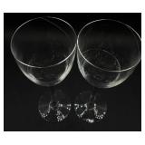 Kosta Boda Hand Blown Crystal "Line" White Wine Glasses - Set of 9