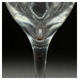 Kosta Boda Hand Blown Crystal "Line" White Wine Glasses - Set of 9