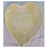 Vintage Belleek Porcelain Irish Cottage Butter/Cheese Dish, Lustre Flower Head 5" Dish & 6" Heart Shaped Leaf Dish
