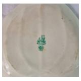 Vintage Belleek Porcelain Irish Cottage Butter/Cheese Dish, Lustre Flower Head 5" Dish & 6" Heart Shaped Leaf Dish