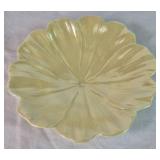 Vintage Belleek Porcelain Irish Cottage Butter/Cheese Dish, Lustre Flower Head 5" Dish & 6" Heart Shaped Leaf Dish