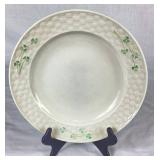 Belleek Classic Shamrock Basketweave  Bread & Butter Plate, 7" Side Plate, 10" Dinner Plate, 9" Harp Shamrock Serving Plate