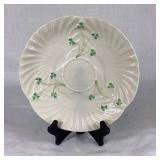 Belleek Classic Shamrock Basketweave  Bread & Butter Plate, 7" Side Plate, 10" Dinner Plate, 9" Harp Shamrock Serving Plate