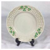 Belleek Classic Shamrock Basketweave  Bread & Butter Plate, 7" Side Plate, 10" Dinner Plate, 9" Harp Shamrock Serving Plate