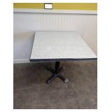 Commercial Square Table With Cast Base