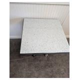 Commercial Square Table With Cast Base