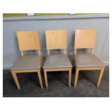 Wood Dining Chairs Set of 3