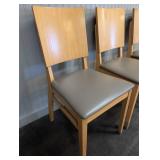 Wood Dining Chairs Set of 3