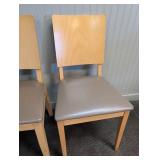 Wood Dining Chairs With Upholstered Seats Set of 4