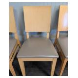 Wood Dining Chairs With Upholstered Seats Set of 4
