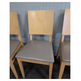 Wood Dining Chairs With Upholstered Seats Set of 4