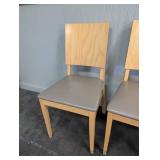 Wood Dining Chairs With Upholstered Seats Set of 4