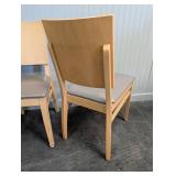 Wood Dining Chairs With Upholstered Seats Set of 4