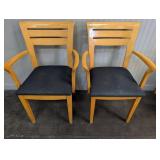 Pair of Wood Armchairs