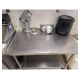 Stainless Steel Work Table With Lower Shelf and Casters (Table Only)