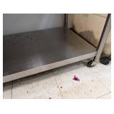 Stainless Steel Work Table With Lower Shelf and Casters (Table Only)
