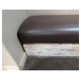 Upholstered Bench Seat With Wood Base