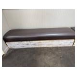Upholstered Bench Seat With Wood Base