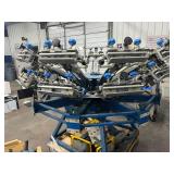 Commercial Manual Rotary Screen Printing Press – Multi-Color Multi-Station T-Shirt Printing Carousel