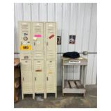 Set of Lockers + Wood Table